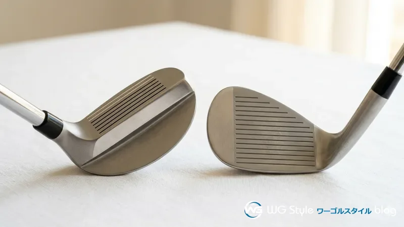 チッパーとサンドウェッジのヘッド形状の比較